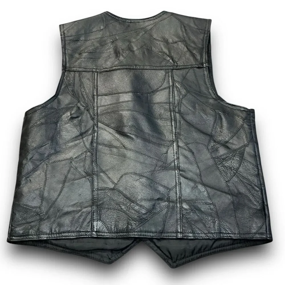Italian Stone Design Genuine Leather Vest